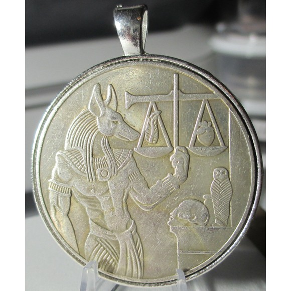 Fantasy ANUBIS High Relief Coin , PENDANT - Picture 1 of 4